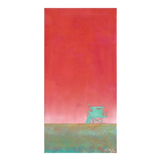 Pink Pacific - Original Coastal Landscape Acrylic Painting on Canvas by Kathleen Keifer For Sale
