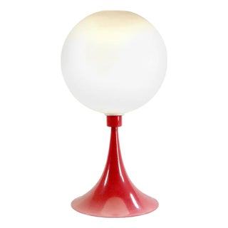 Space Age Table Lamp in Coral, 1970s For Sale