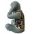 1970s Large Vintage Hand Painted Chinese Chinoiserie “Hear No Evil” Monkey Sculpture For Sale - Image 5 of 10