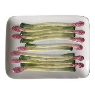 Italian Faience 12" Asparagus Platter For Sale