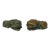 Pair Natural Jade Stone Green Brown Pixiu Fengshui Fortune Pendants Figures For Sale