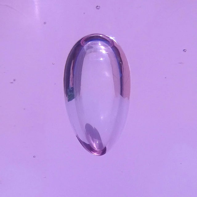 Murano Vintage Murano Oggetti Signed Alexandrite Purple Italian Art Glass Color Changing Sculpture Paperweight For Sale - Image 4 of 6