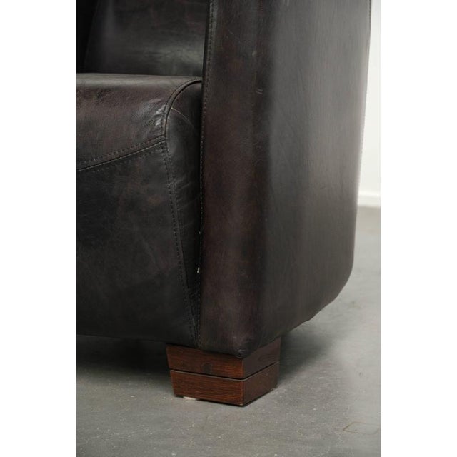 Aviator Club Chair in Grained Cowhide Leather For Sale - Image 13 of 14