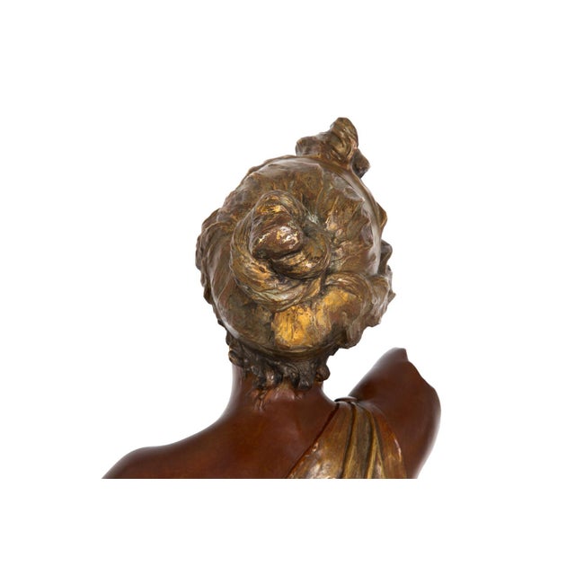 Emmanuel Villanis Bronze Sculpture Bust of Thais For Sale - Image 15 of 17