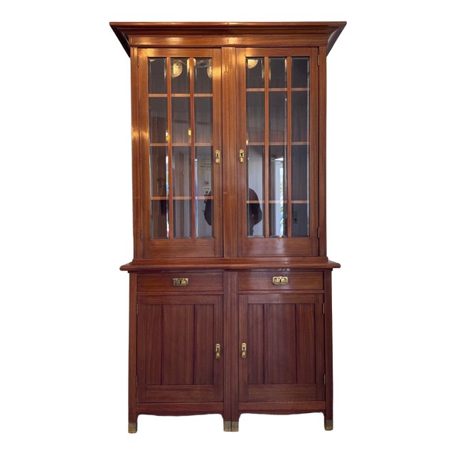 Antique Art Nouveau Display Bookcase, 1890s For Sale