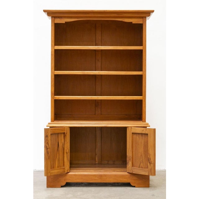 Tan Indonesian Bookcase in Teak For Sale - Image 8 of 14