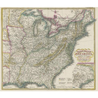 Antique Map of the Eastern United States with Only the Northern Part of Florida For Sale