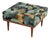 Modern "Doe-Run" Woven Chenille Upholstered Ottoman For Sale