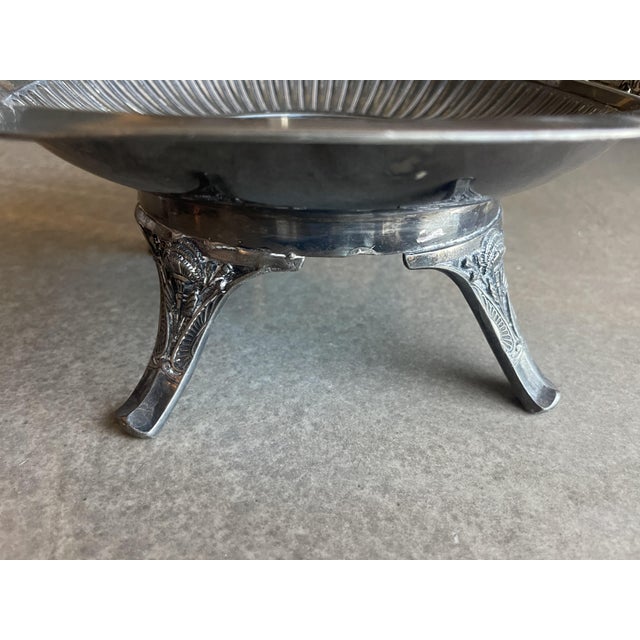 1880s Mary Gregory Cameo Glass Middleton Plate Silver Sculpture Plate For Sale - Image 9 of 12