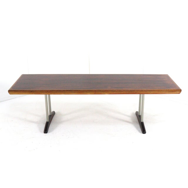 Rosewood & Walnut Drachten Coffee Table For Sale - Image 6 of 14