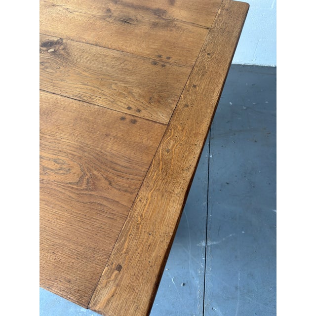 19th Century 19th Century English Oak Refectory Table For Sale - Image 5 of 8