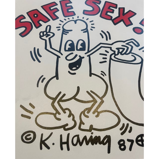 Keith Haring, Safe Sex!, 1987, Paper, in Good conditions. Designed from 2000