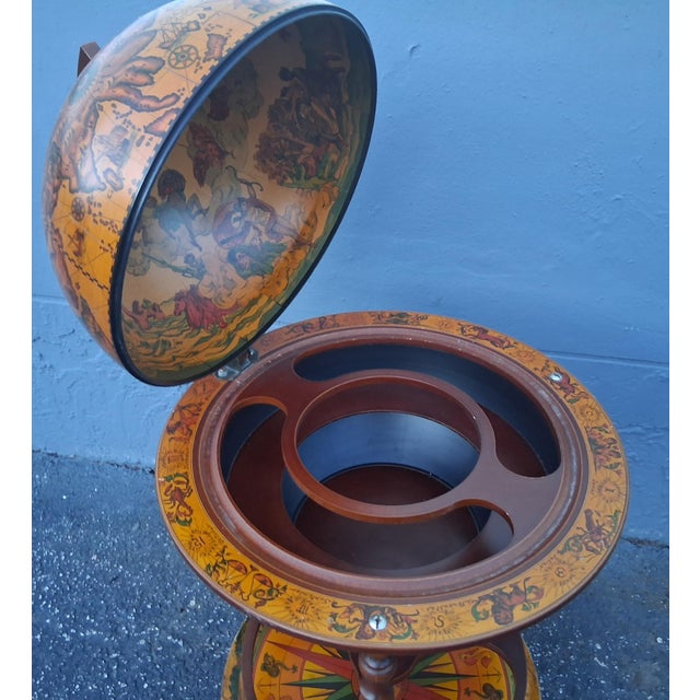 1960s Mid Century World Globe Dry Bar For Sale - Image 5 of 12