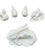 Shafford China Vintage Shafford Blanc De Chine Rabbit Fish Duck Napkin Rings Set of 6 For Sale - Image 4 of 13