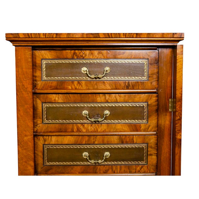 Pair of Victorian Walnut Wellington Chests For Sale In Boston - Image 6 of 12