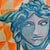 Art Deco Original Medusa Portrait Painting in Ornate Gold Beaded Frame, Oil on Canvas, 12" X 12" by Tatiana Duperault For Sale - Image 3 of 4