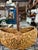 Up for consideration is a beautiful vintage hand woven wicker basket with a dark brown handle. This would look lovely in...