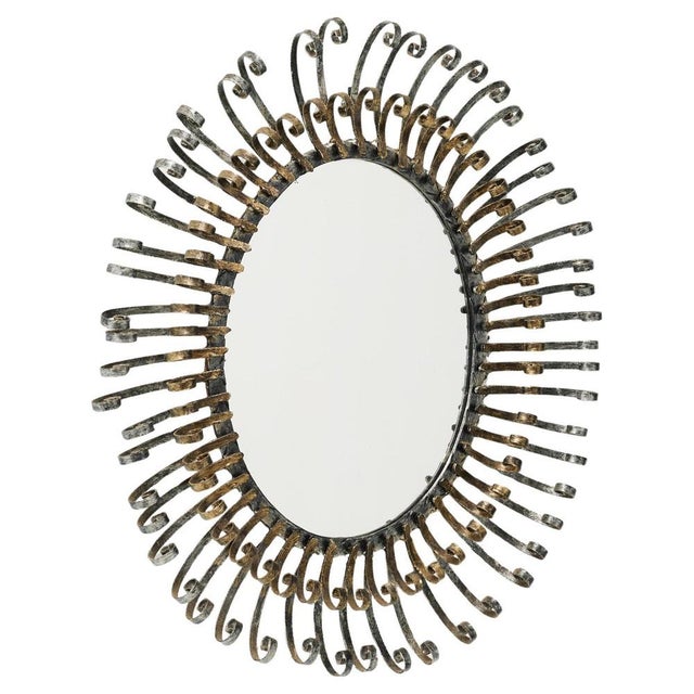 Mid-Century Modern Sunburst Mirror in Brass, 1960 For Sale - Image 14 of 14