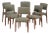 (6) Walnut Side Chairs c.1960 For Sale