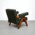 Black Capitol Complex Teak and Green Leather 053 Armchair by Pierre Jeanneret for Cassina For Sale - Image 8 of 15