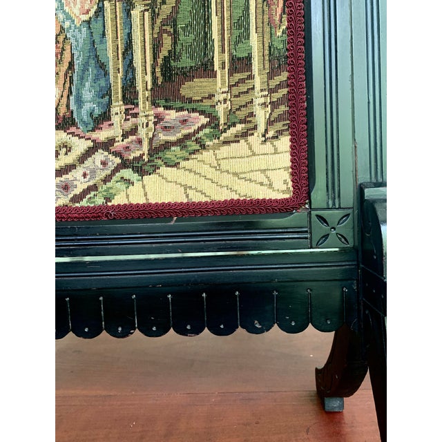 Wood 19th Century French Fire Screen With Tapestry Panels For Sale - Image 7 of 10