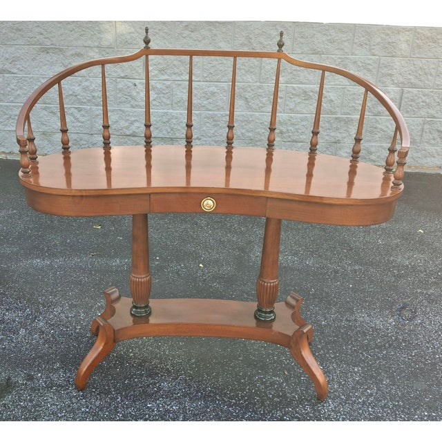 Ruder Brothers New York Duncan Phyfe Style Mahogany Writing Desk For Sale - Image 11 of 17