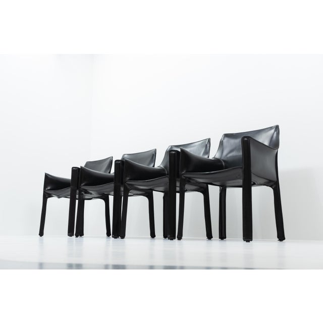 CAB 413 Armchairs by Mario Bellini for Cassina, 1990s, Set of 4 For Sale - Image 11 of 17