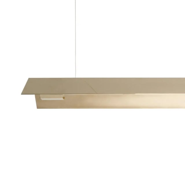 Contemporary Small Misalliance Brass Suspended Light by Lexavala For Sale - Image 3 of 7