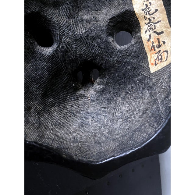 Japanese Wood Bugaku Mask of Korobase Edo Period For Sale - Image 15 of 18