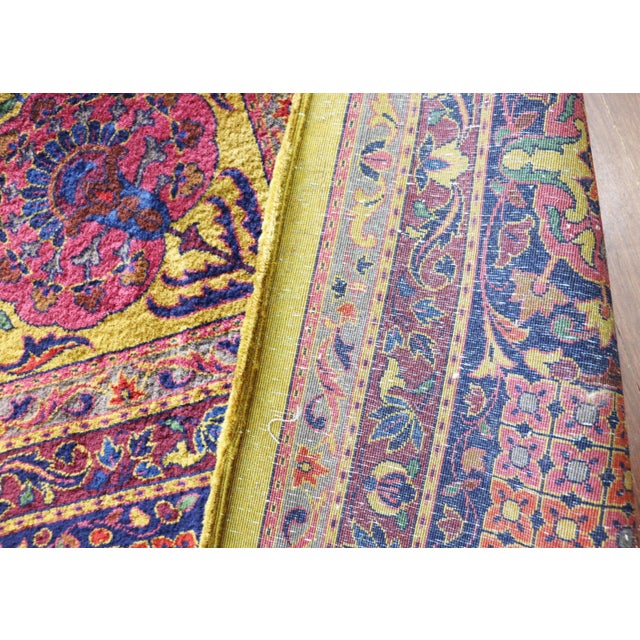 Early 20th Century Antique Persian Manchester Wool Kashan Carpet, 10'0" × 14'0" For Sale - Image 5 of 8