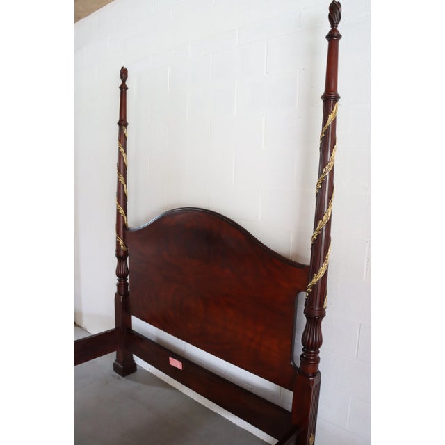 Traditional Henkel Harris Queen Mahogany Poster Bed W/Optional Canopy For Sale - Image 3 of 13
