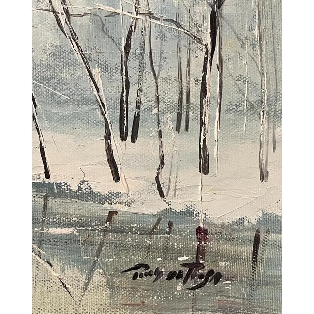 De Rosa, Snowy Landscape, 20th Century, Oil Painting on Canvas, Framed For Sale - Image 5 of 8