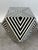 1990s Art Deco Style Sculptural Resin Black and White Side or End Table, a Pair For Sale - Image 5 of 15