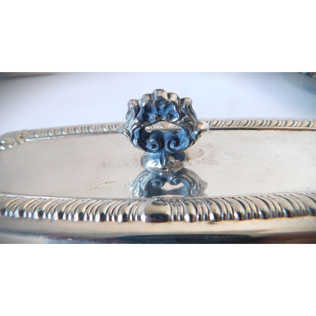 English Silver Plate Repoussed Butter Dish Hallmarked, 1940's For Sale In New York - Image 6 of 11