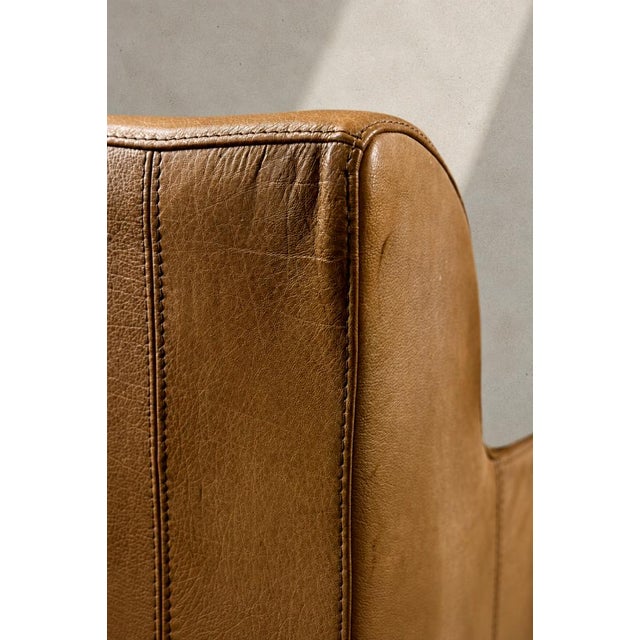 Mid-Century Modern Industrial Brown Leather 3-Seater Sofa, 1960s For Sale - Image 18 of 18