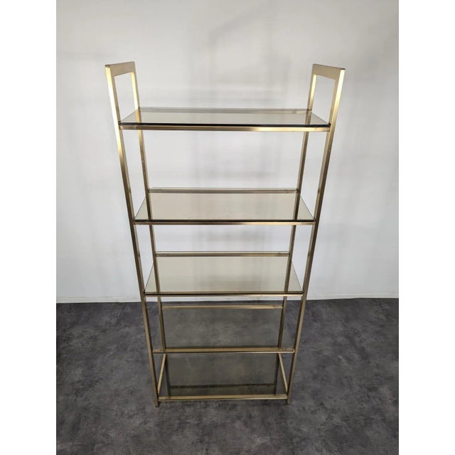 Artelano Shelf in Metal and Smoked Glass For Sale - Image 5 of 6