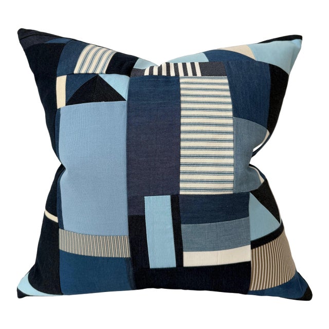 Geometric Collage Pillow 21” X 21” For Sale