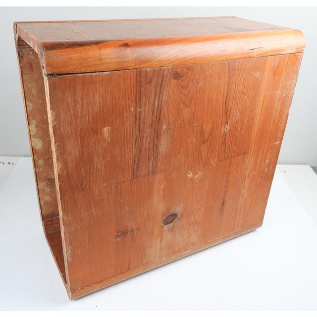 Small Curved Edge Mid 20th Century Pine Side Table For Sale - Image 4 of 9