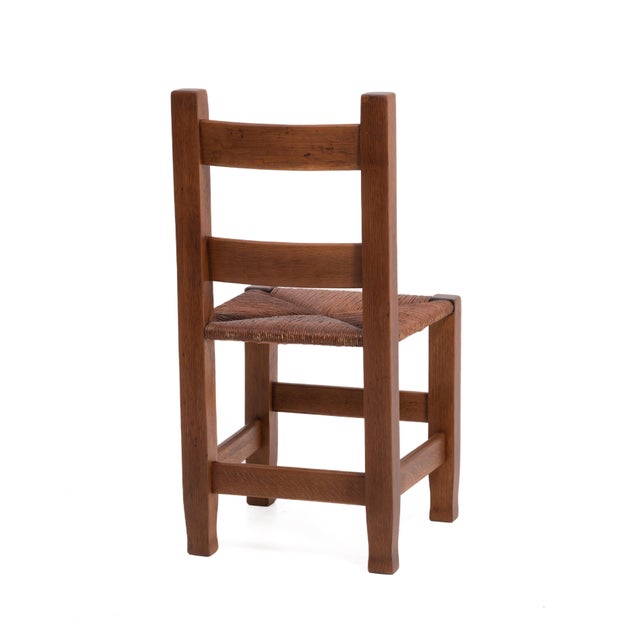 Wood Joseph McHugh Arts & Crafts Mission Oak Dining Chairs Mackmurdo Stickley Roycroft a Set of Four For Sale - Image 7 of 18