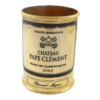 French Silver Plate Wine Sleeve | for Bordeaux Wines | Gilt Wash For Sale