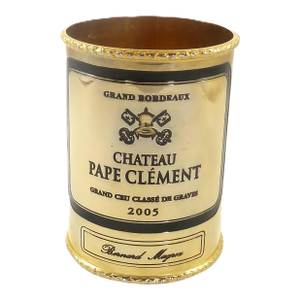 French Silver Plate Wine Sleeve | for Bordeaux Wines | Gilt Wash