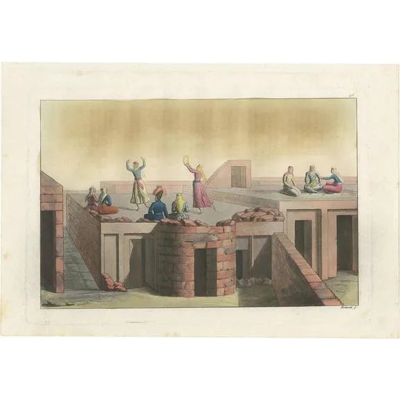 Ferrario, Dancing Natives of Georgia, 1831, Print For Sale