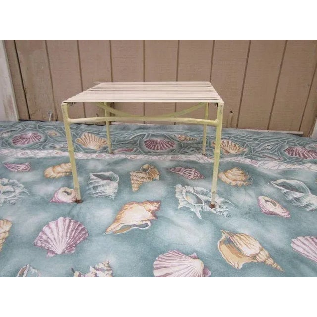 Vintage Faux Bamboo Cast Aluminum Outdoor Glasstop Dining Table & 4 Chairs For Sale - Image 9 of 12