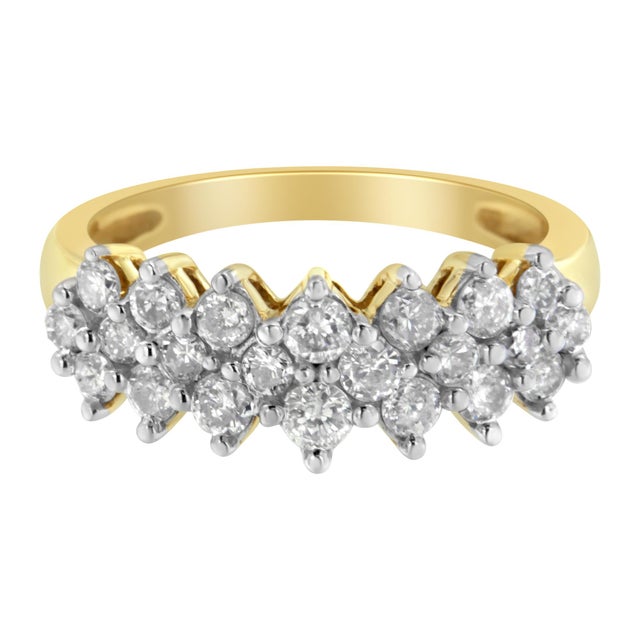 Haus of Brilliance 10K Yellow Gold Round Diamond Ring (1 cttw, J-K Color, I1-I2 Clarity) - Size 7 For Sale - Image 4 of 6