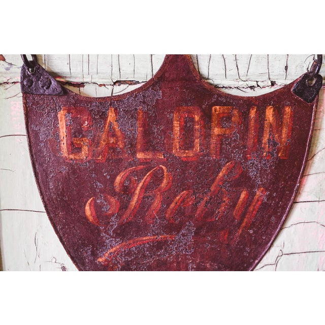 Antique French Barber Shop Sign, 1890s For Sale - Image 6 of 7