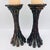 Vintage Faux Bamboo Bronze Metal Pillar Candleholders 12"h - A Pair For Sale - Image 15 of 16