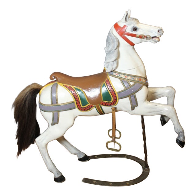 German Artist, Carving Carousel Horse, 1900, Wood For Sale