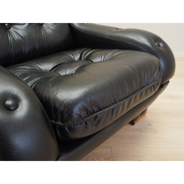Italain Black Armchair, 1980s For Sale - Image 13 of 18