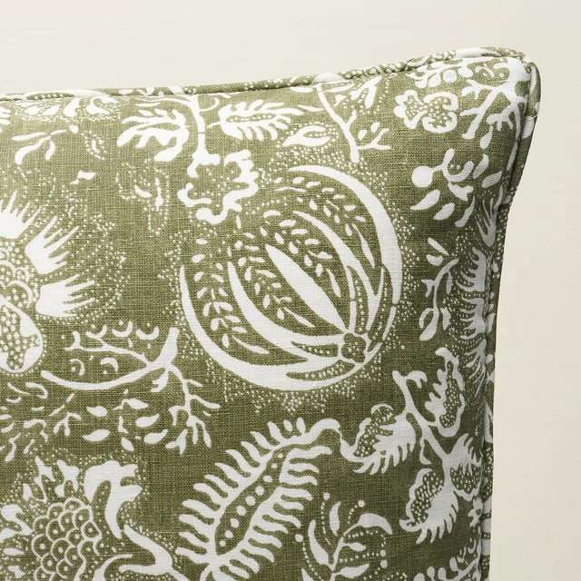 This pillow features Pomegranate Print with a self welt finish. This lively pomegranate pattern was inspired by an antique...