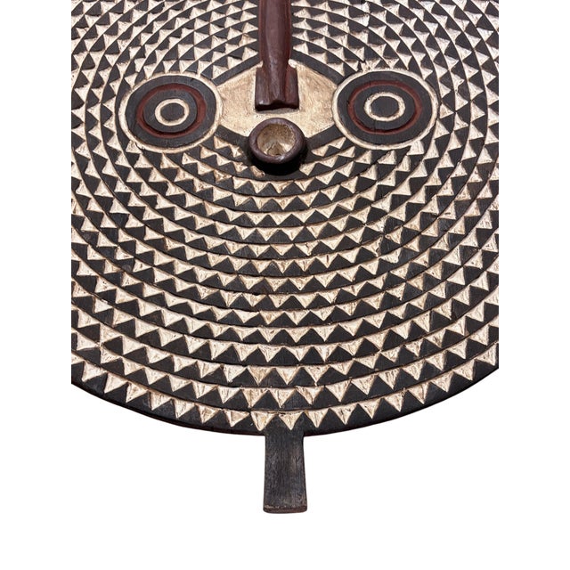Wood Vintage Large African Bobo/Bwa Tribal Dance Sun Mask/Sculpture 30" H For Sale - Image 7 of 7